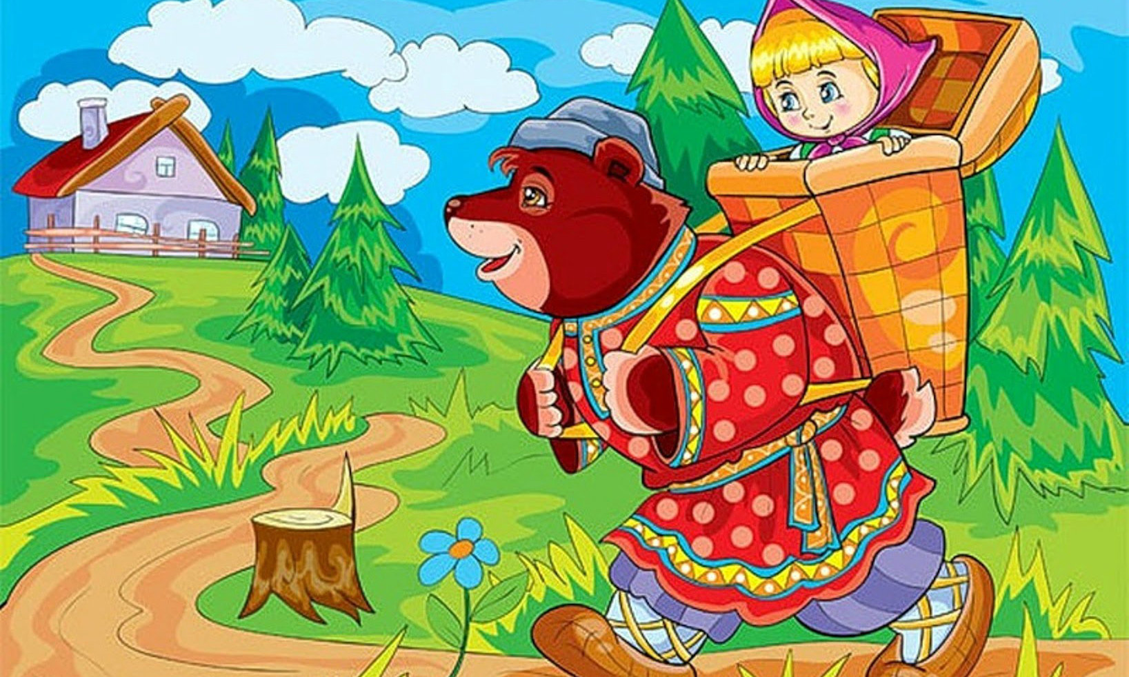 Русская народная сказка "Маша и медведь"
